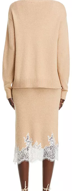 Long Sleeve Draped Knit Dress Look A Like